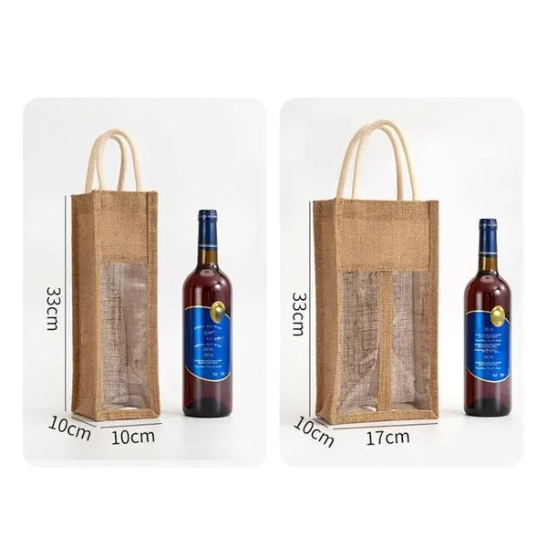Jute Wine Bag