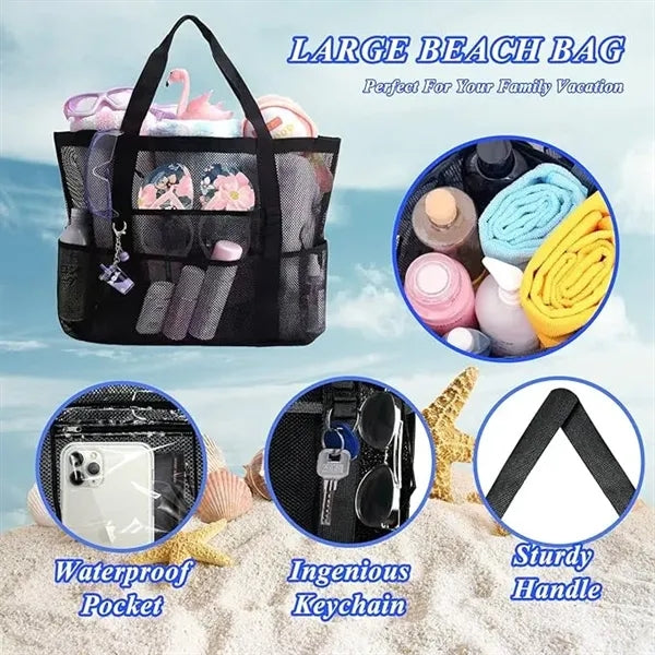 Large Mesh Beach Tote Bag