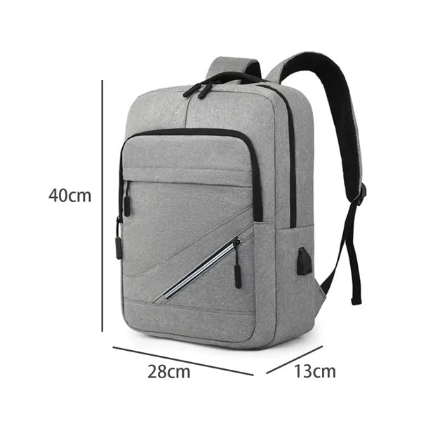 Water-Resistant Business College Laptop Backpack W/ USB Port