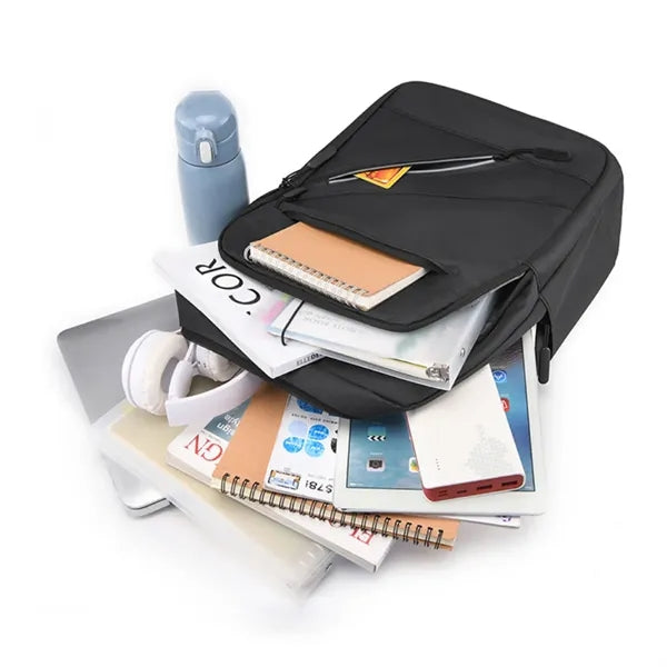 Water-Resistant Business College Laptop Backpack W/ USB Port