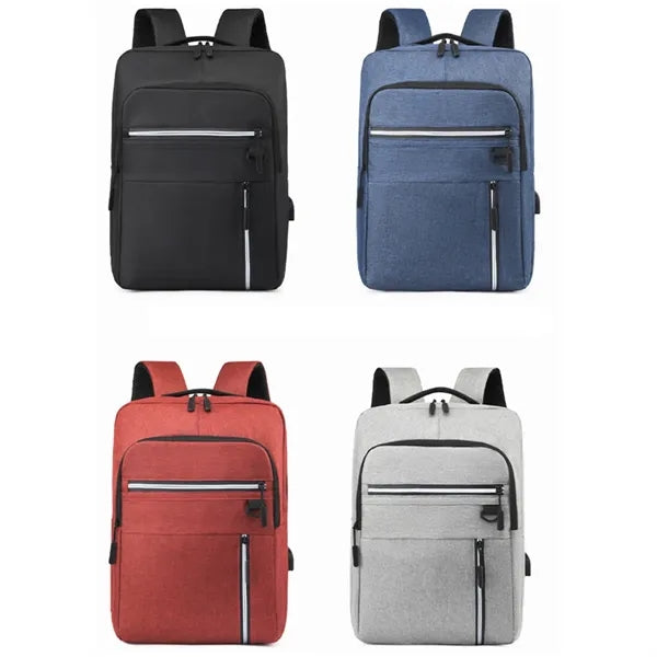 Travel Business College Laptop Backpack W/ USB Port