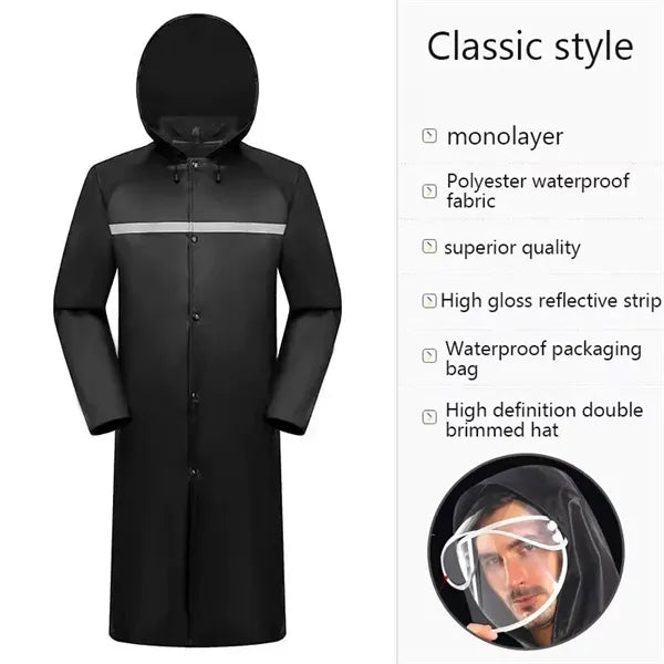 Waterproof Raincoat With Reflective Strip