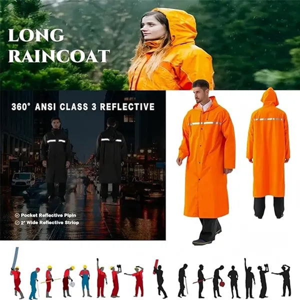 Waterproof Raincoat With Reflective Strip