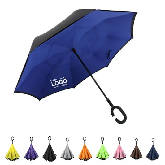 Long Handle Double-Layer Automatic Reverse Umbrella