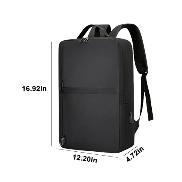 Waterproof Business Laptop Backpack W/ USB Charging Port