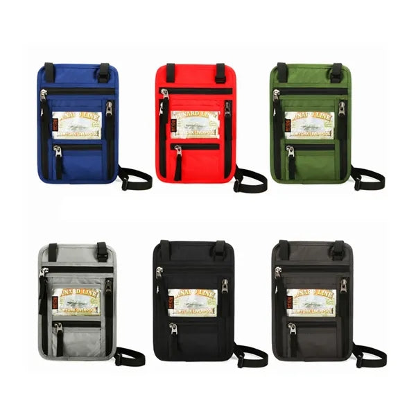 RFID Blocking Passport Neck Wallet Crossbody Travel Pouch