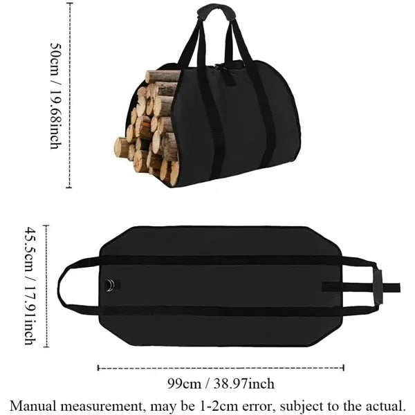 Canvas Log Firewood Carrier Bag