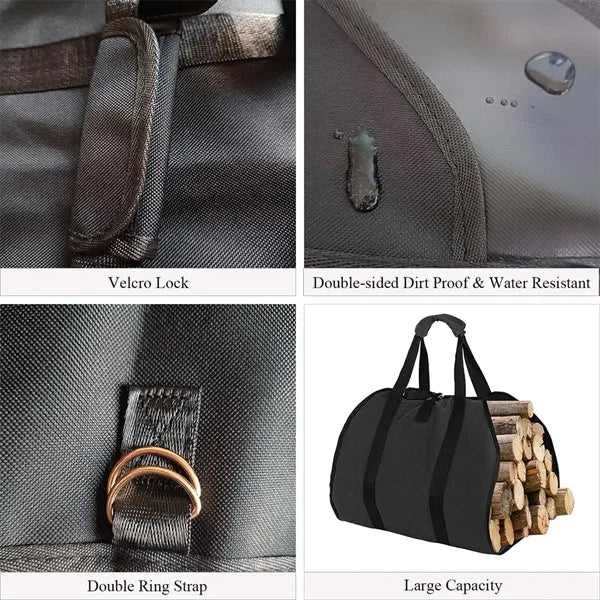 Canvas Log Firewood Carrier Bag