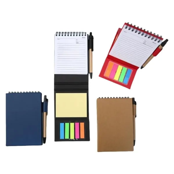 Spiral Bound Memo Notepad with Pen
