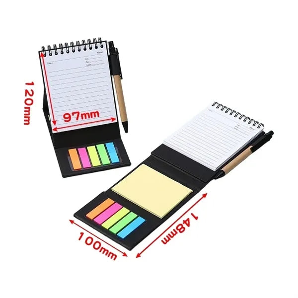 Spiral Bound Memo Notepad with Pen