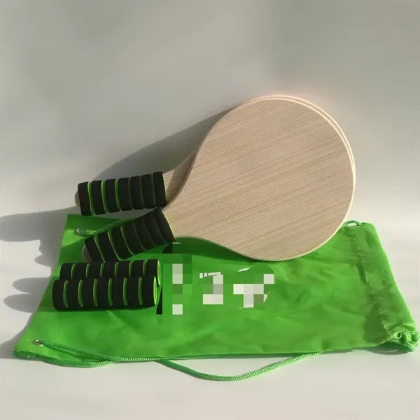 Wooden Beach Paddle Ball Set