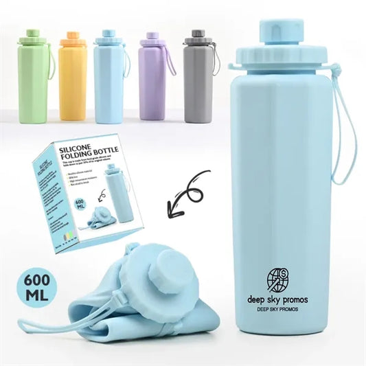 20 OZ Silicone Sports Water Bottle