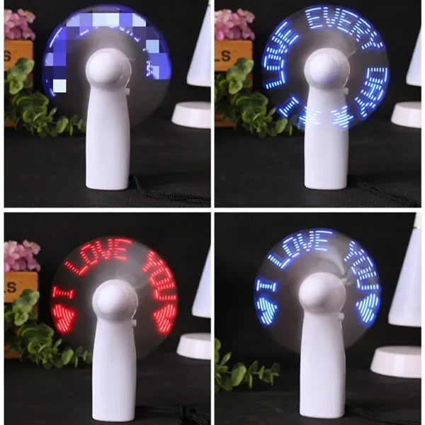 LED Handheld Message Fan