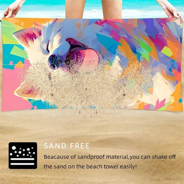 2 in1 Foldable Beach Towel & Storage Bag