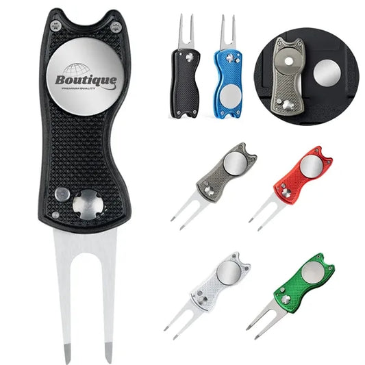 Golf Foldable Metal Green Tool W/ Magnetic Putt Alignment