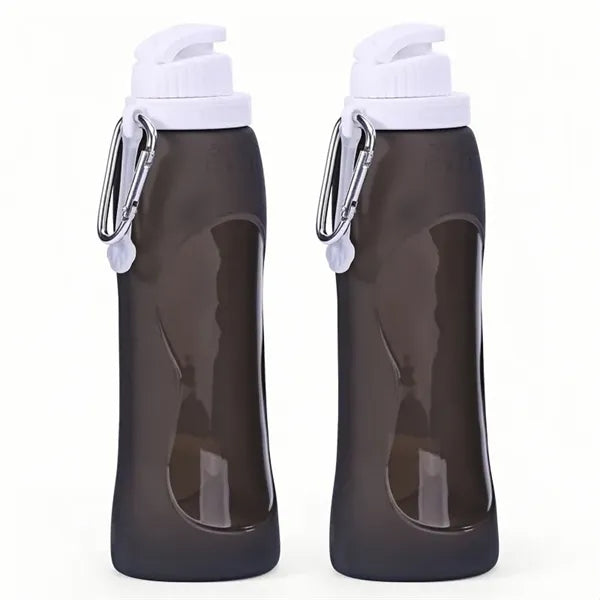 17oz Collapsible Silicone Water Bottle Portable Leak-Proof f