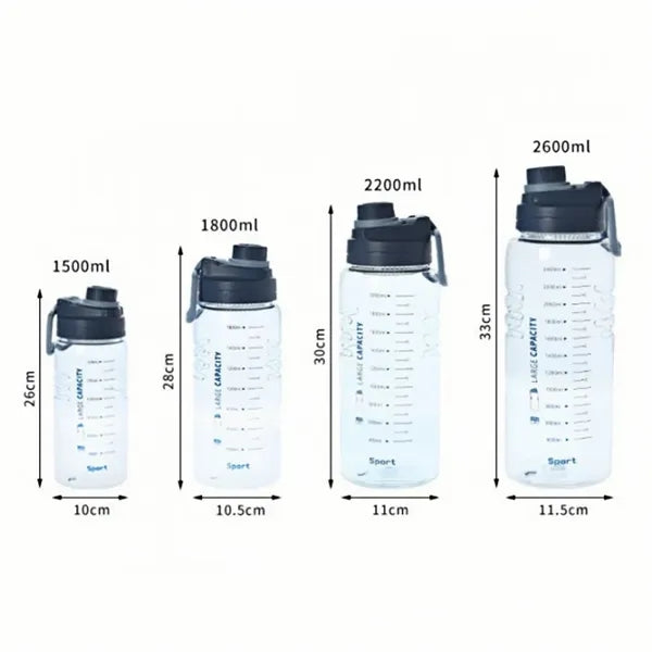50oz to 88oz Water Bottle with Tea Infuser and Silicone Hand