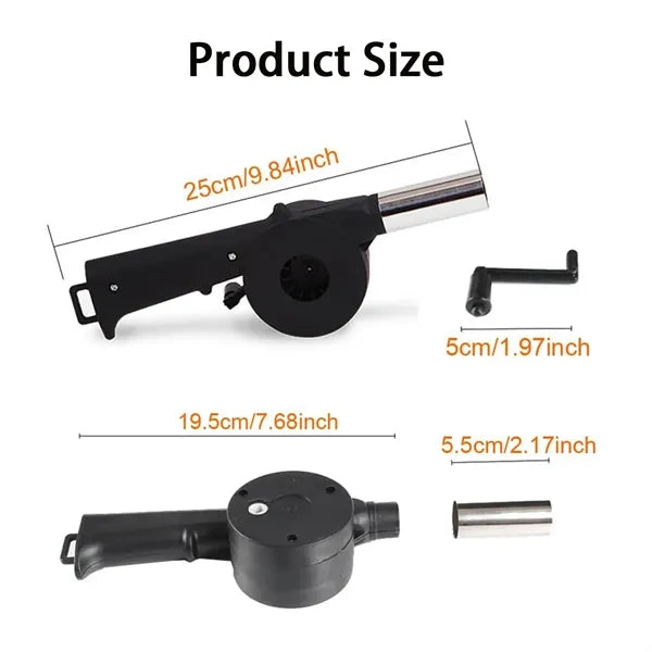 Outdoor Portable Hand Cranked Barbecue Blower