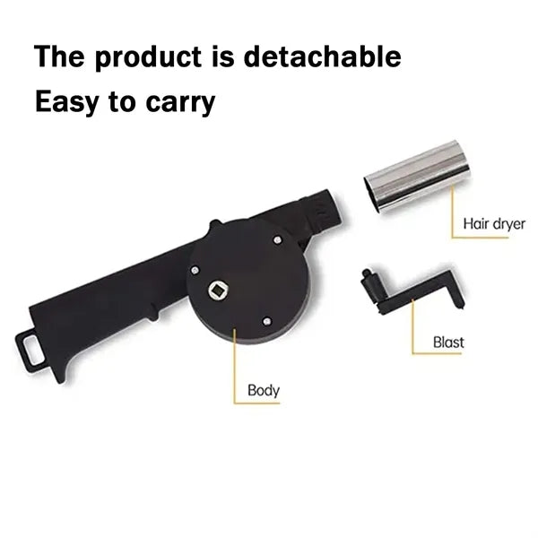 Outdoor Portable Hand Cranked Barbecue Blower