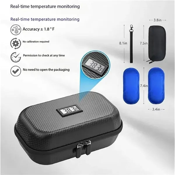 Insulin Cooler Travel Case with Temp Display