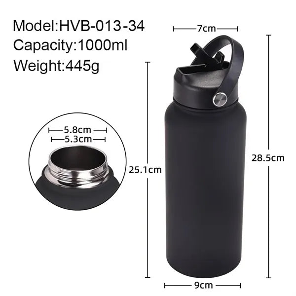 32Oz. Insulated Water Bottle W/ Straw Lid Vacuum Tumbler