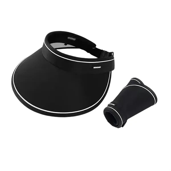 Wide-Brim Ponytail Sun Visor