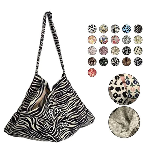 Leopard Print Canvas Tote Bag