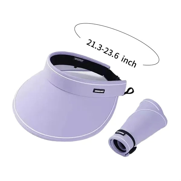 Wide-Brim Ponytail Sun Visor