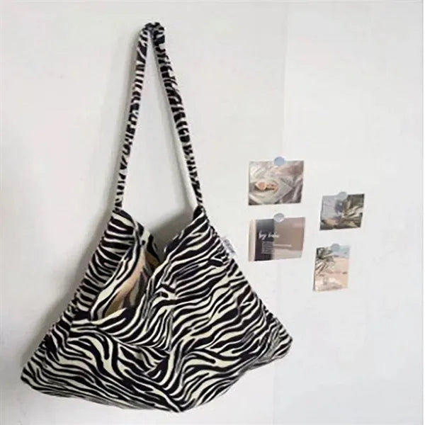Leopard Print Canvas Tote Bag