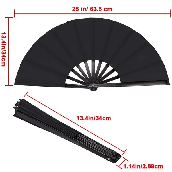 10" Traditional Evernts Folding Fan with Storage Bag
