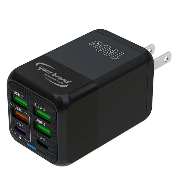 150W Multi-Port Charger with 4 USB & 2 PD Ports