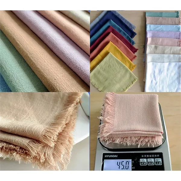 Plain Cotton Linen Fringed Napkin Cloth
