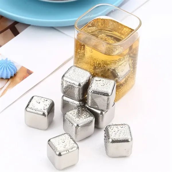 4 Pcs Stainless Steel Ice Cube Set
