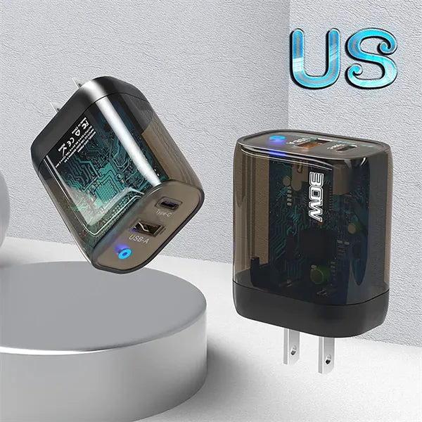 USB Wall Charger Dual Port Cube Power Adapter Charging Box