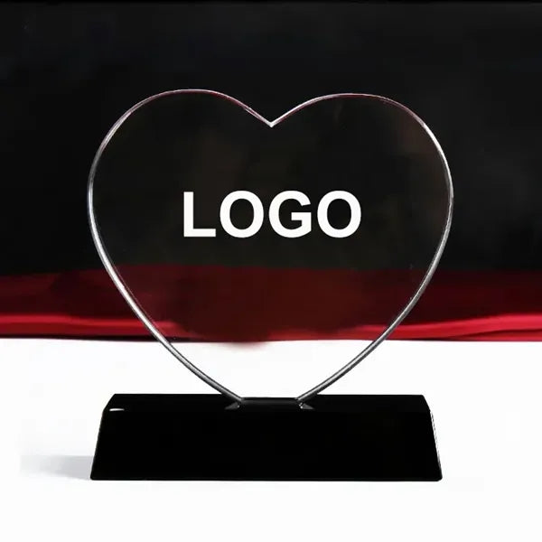 Crystal Heart Shape Plaque