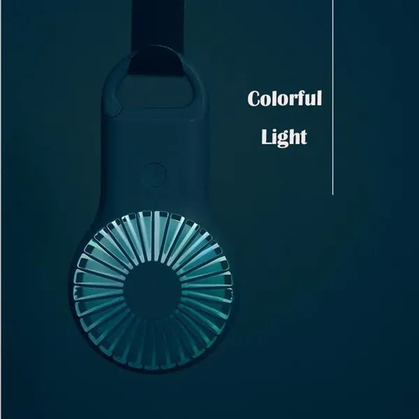 Pocket Size Carabiner Clip Fan USB Charging With LED Light