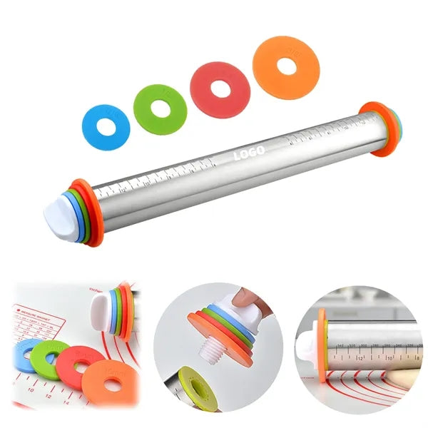 Stainless Steel Adjustable Baking Rolling Pin