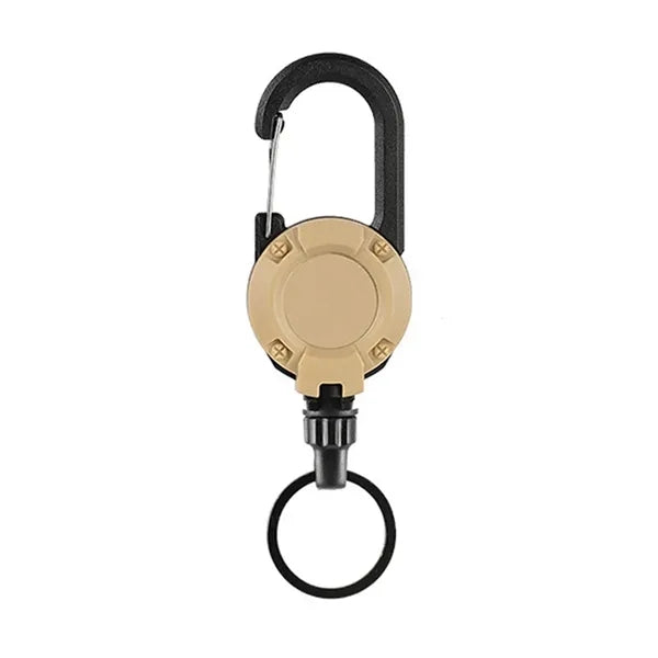Tactical Retractable Keychain with Anti-Lost Wire Rope
