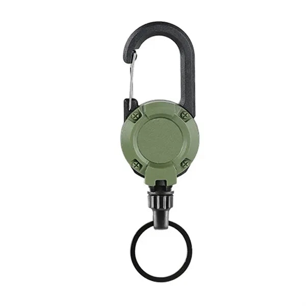 Tactical Retractable Keychain with Anti-Lost Wire Rope