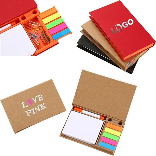 Sticky Notes Set with Pen