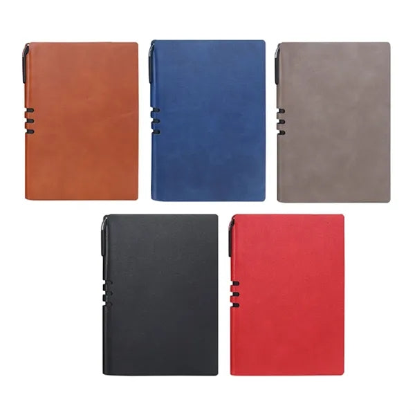 A5 PU Leather Notebook with Pen