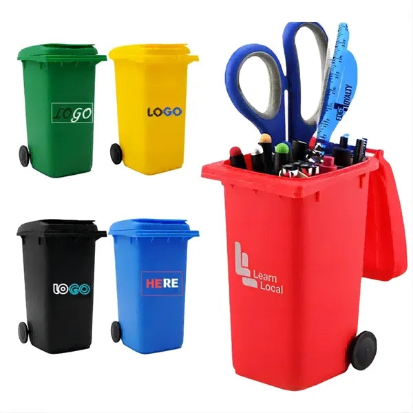 Mini Desktop Plastic Trash Can Pen Holder
