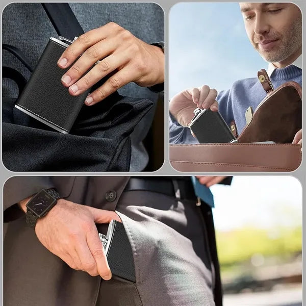 Outdoor Portable Stainless Steel Camping Flat Hip Flask