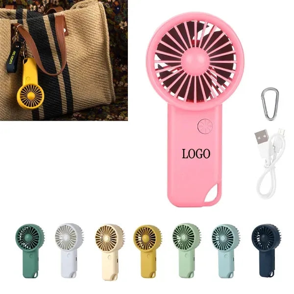 Mini USB Fan With Carabiner Rechargeable