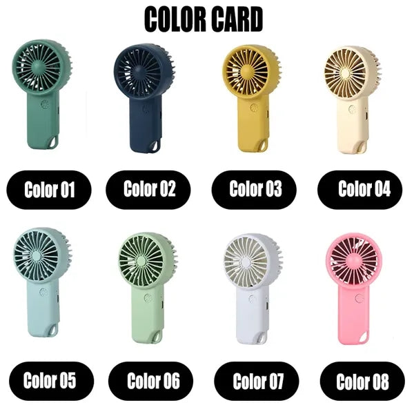 Mini USB Fan With Carabiner Rechargeable