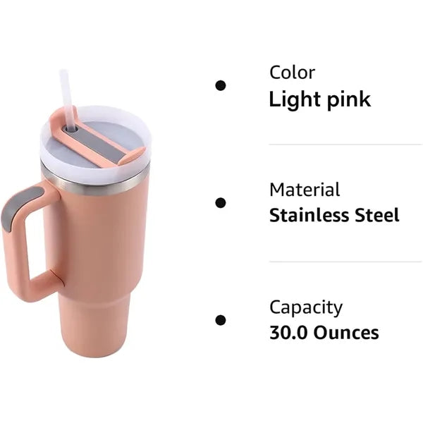 30 oz Cup Stainless Steel Water Bottle With Straw