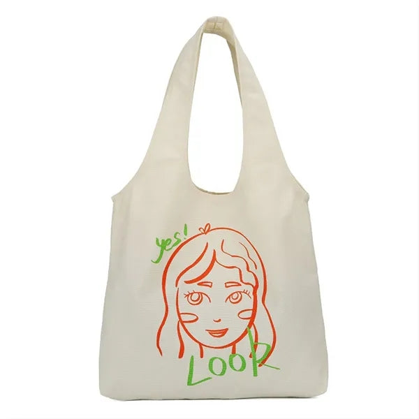 Portable Vest Shaped Canvas Tote Bag
