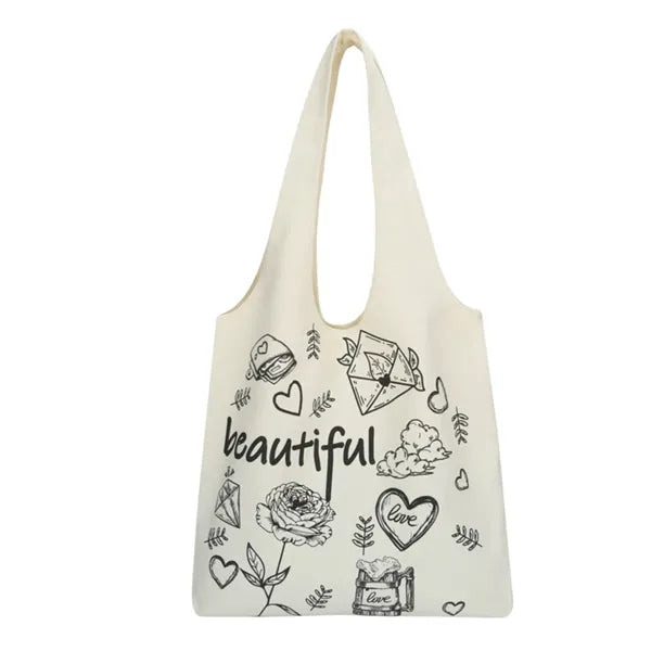 Portable Vest Shaped Canvas Tote Bag