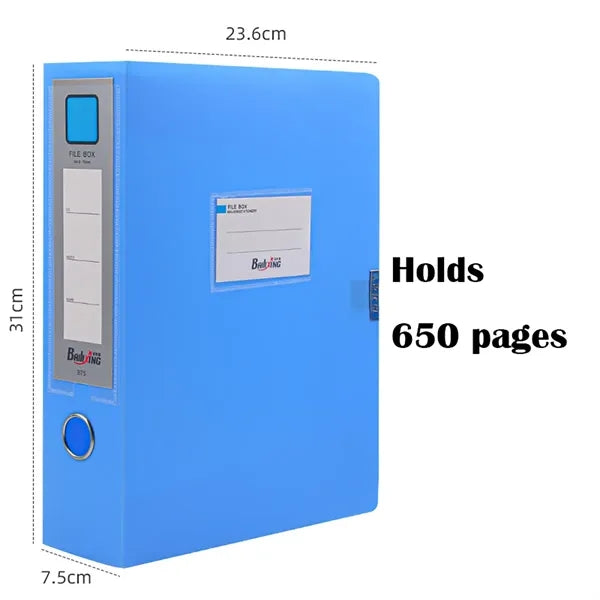 A4 Storage File Boxes Plastic Archives Cases with Lid