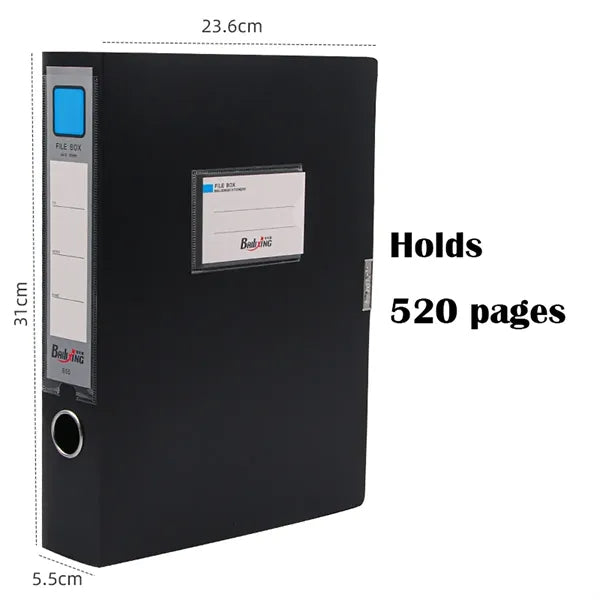 A4 Storage File Boxes Plastic Archives Cases with Lid